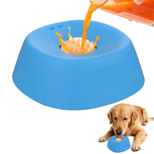 Dog Licking Bowl with Rolling Ball | Slow Feeder & Anti-Spill Liquid Feeding Bowl for Dogs