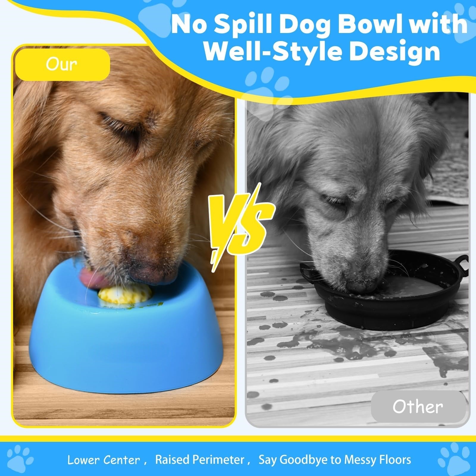 Dog Licking Bowl with Rolling Ball | Slow Feeder & Anti-Spill Liquid Feeding Bowl for Dogs