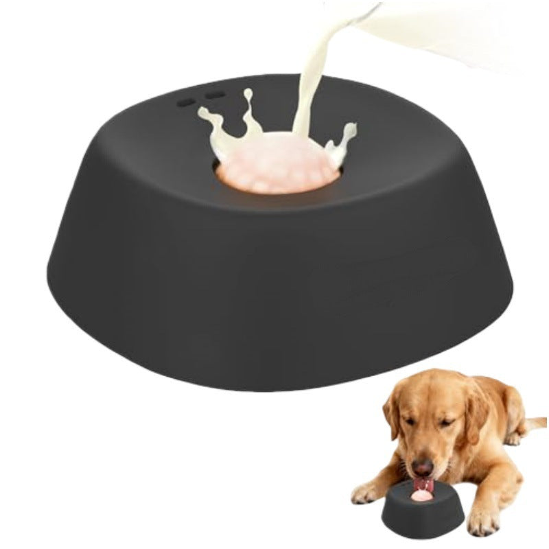 Dog Licking Bowl with Rolling Ball | Slow Feeder & Anti-Spill Liquid Feeding Bowl for Dogs