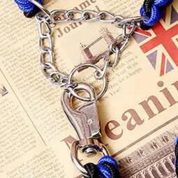 Heavy-Duty Double Strand Rope Leash & P Chain Collar Set