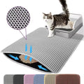 PawShield™ Waterproof Double Layer Cat Litter Mat 🐾 | Honeycomb Litter Trapper for Cleaner Floors