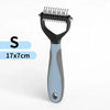 2-in-1 Stainless Steel Pet Grooming Brush | Double-Sided Deshedding & Dematting Comb for Dogs & Cats