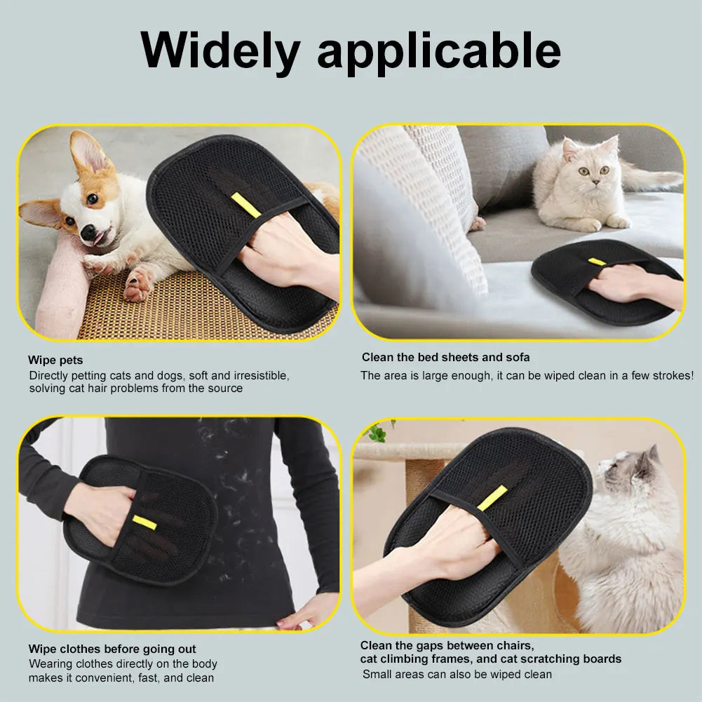 Deshedding Pet Hair Removal Glove for Dog Cat Grooming