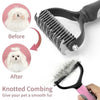 2-in-1 Stainless Steel Pet Grooming Brush | Double-Sided Deshedding & Dematting Comb for Dogs & Cats