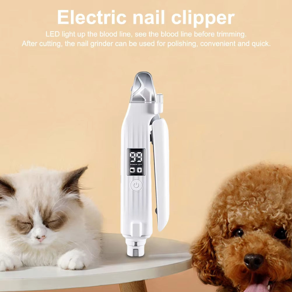PawTrim Pro™ 2-in-1 Electric Pet Nail Trimmer & Grinder 🐾✨