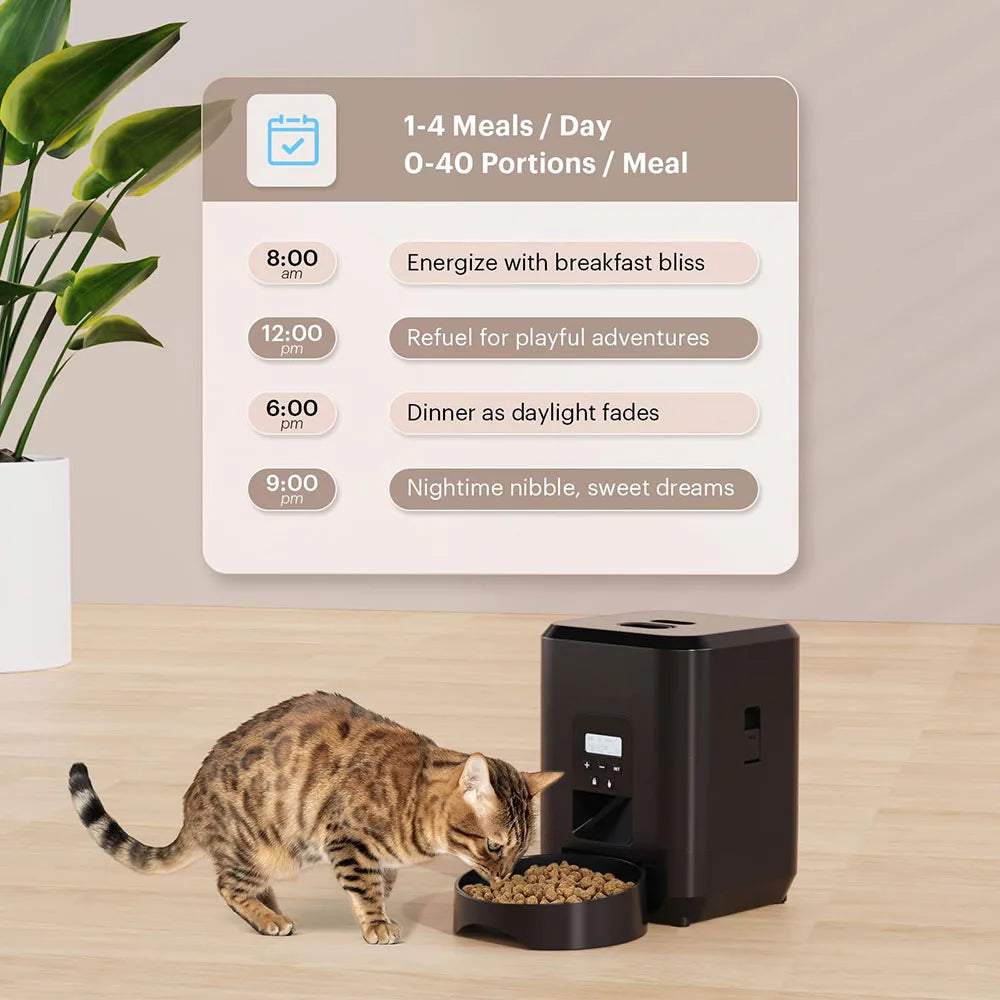 Smart Automatic Pet Feeder with Timer | Programmable Food Dispenser for Cats & Dogs