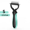 2-in-1 Stainless Steel Pet Grooming Brush | Double-Sided Deshedding & Dematting Comb for Dogs & Cats