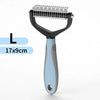2-in-1 Stainless Steel Pet Grooming Brush | Double-Sided Deshedding & Dematting Comb for Dogs & Cats
