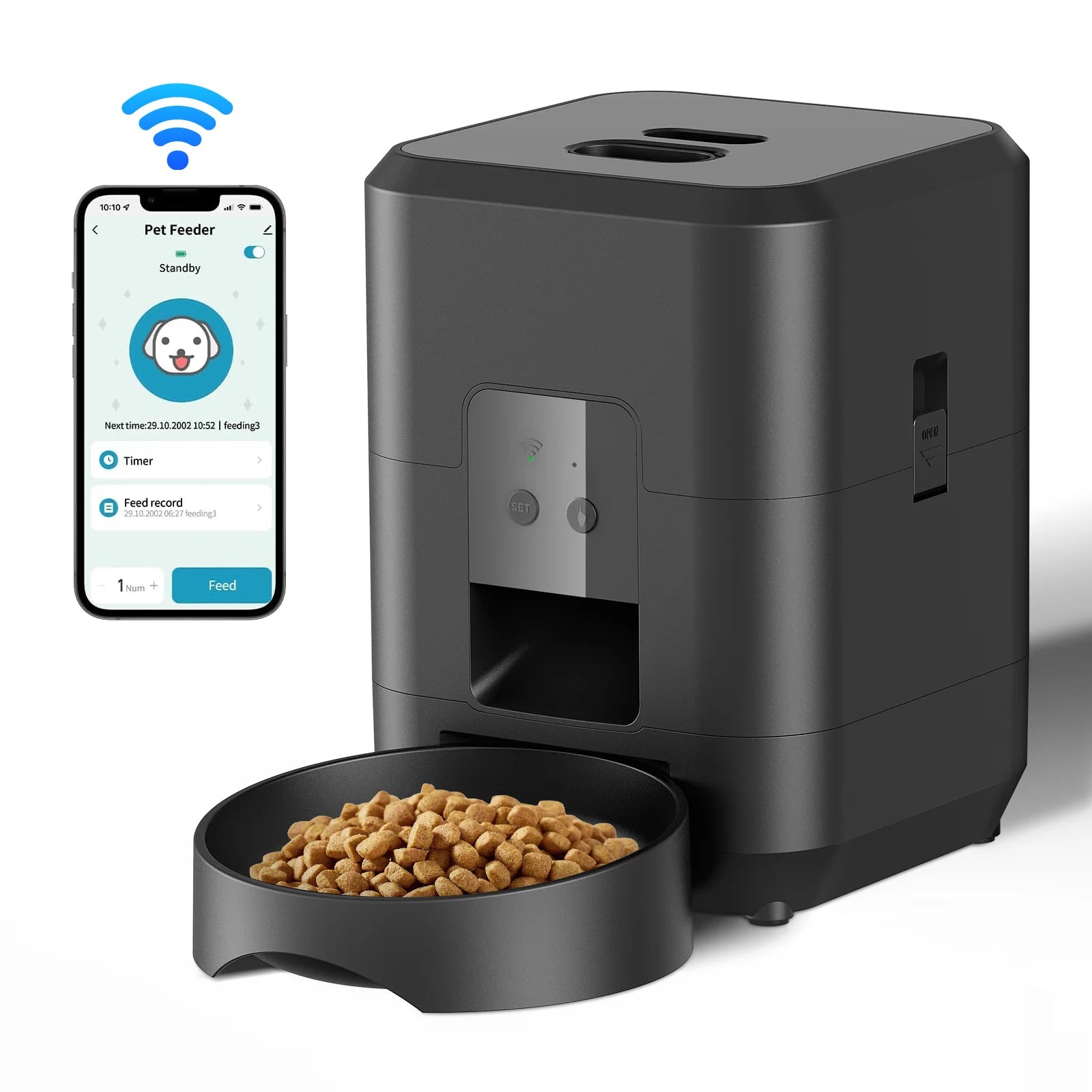 Smart Automatic Pet Feeder with Timer | Programmable Food Dispenser for Cats & Dogs