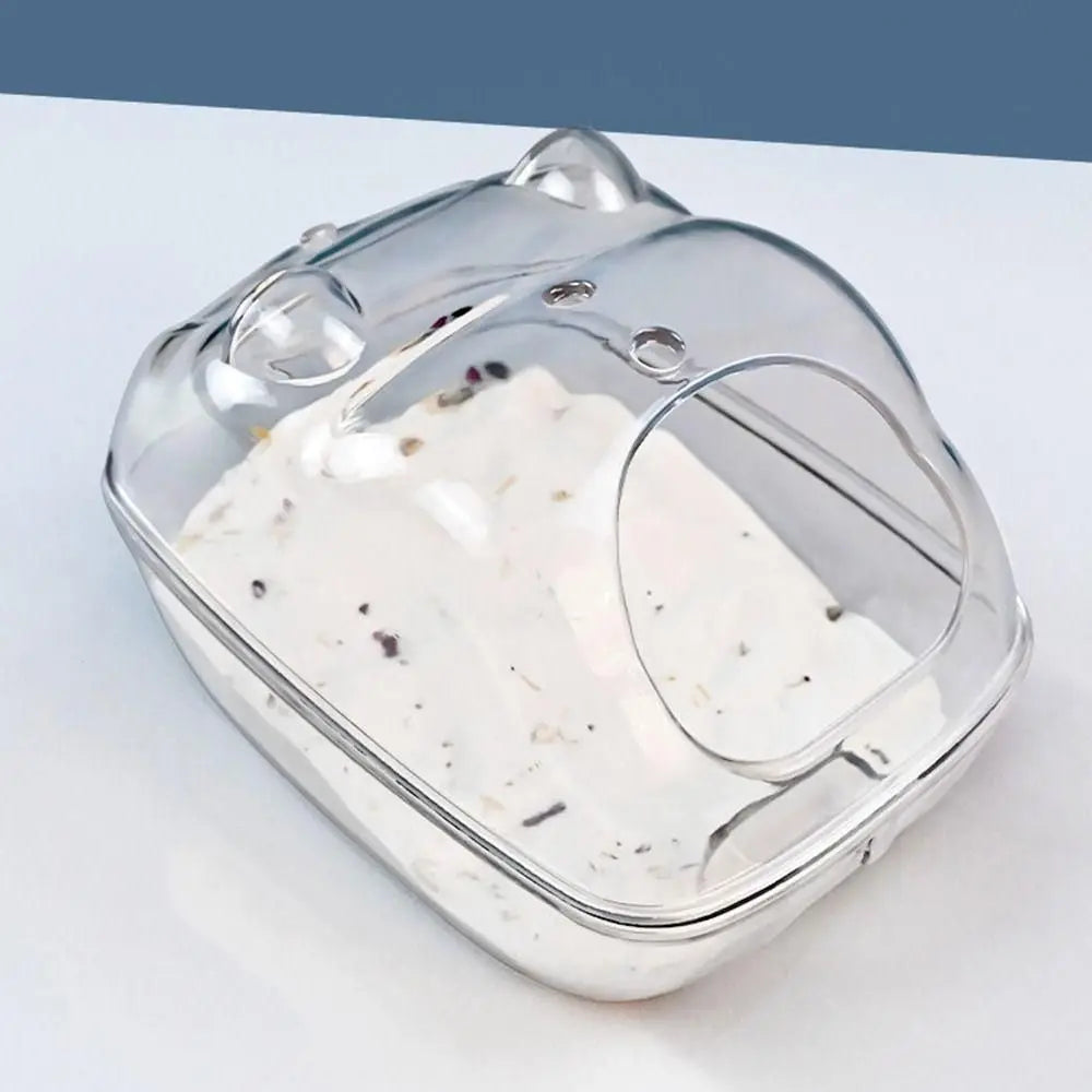 Transparent Acrylic Hamster Sand Bath & Toilet House
