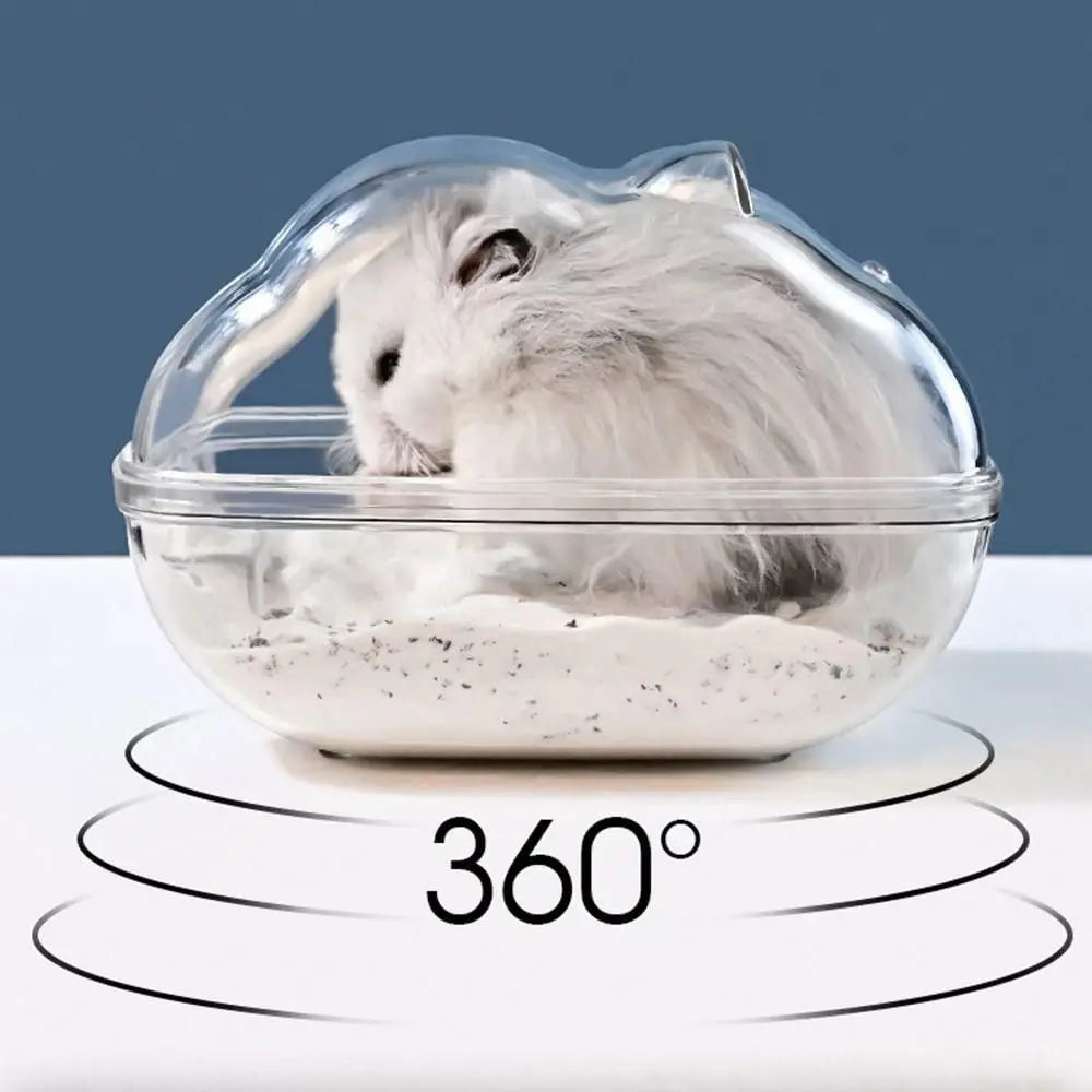 Transparent Acrylic Hamster Sand Bath & Toilet House
